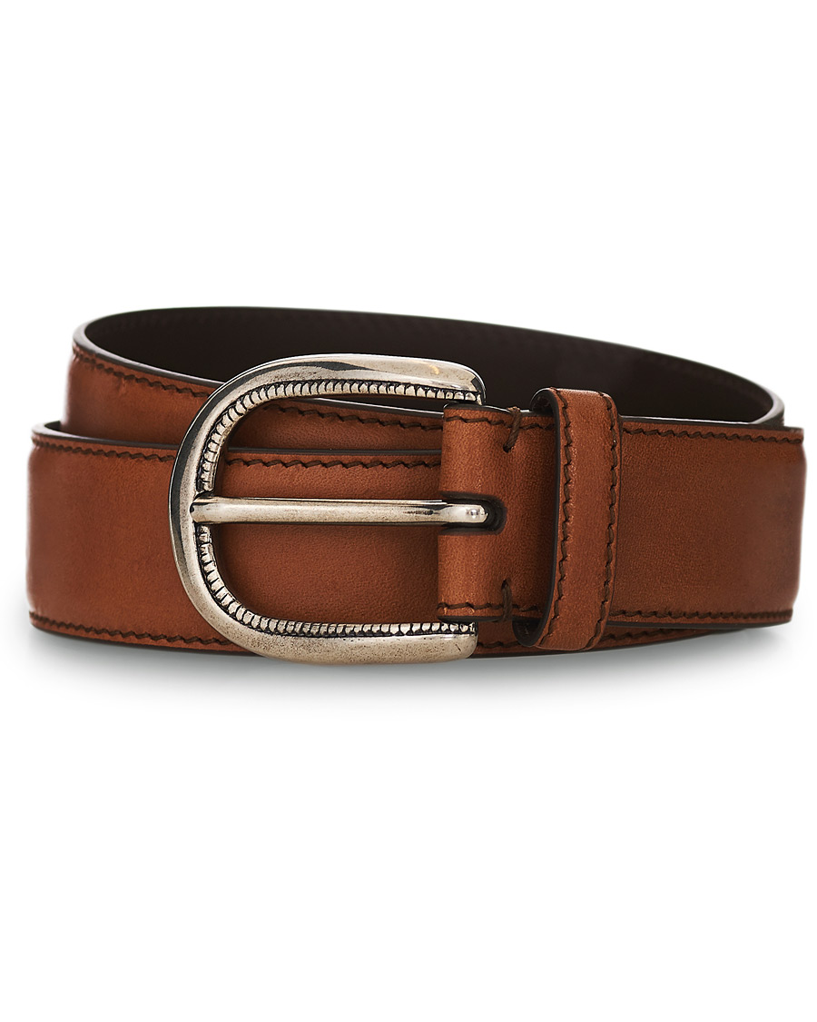 Herre | Brunello Cucinelli Plain Belt Brown Calf | Brunello Cucinelli | Plain Belt Brown Calf