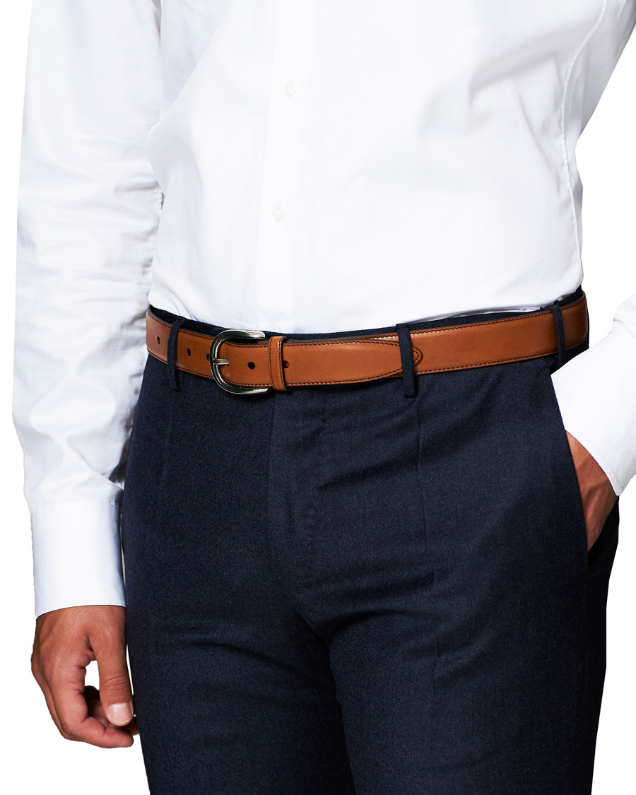 Herre | Brunello Cucinelli Plain Belt Brown Calf | Brunello Cucinelli | Plain Belt Brown Calf