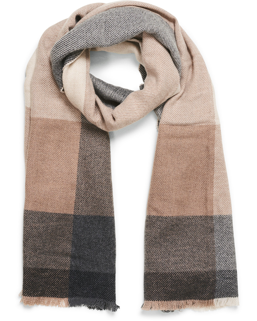 Herre | Brunello Cucinelli Plaid Cashmere Scarf Beige | Brunello Cucinelli | Plaid Cashmere Scarf Beige