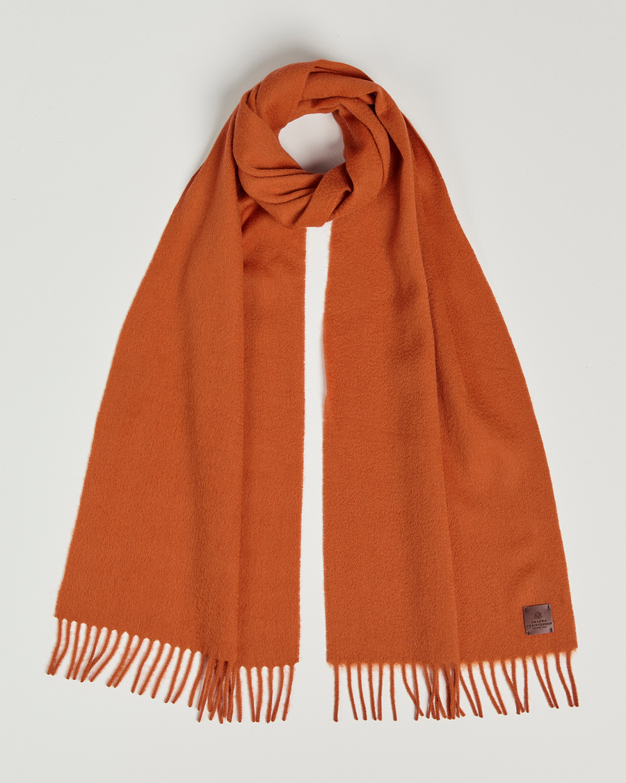 Herre | Amanda Christensen Merino Wool Scarf Orange | Amanda Christensen | Merino Wool Scarf Orange