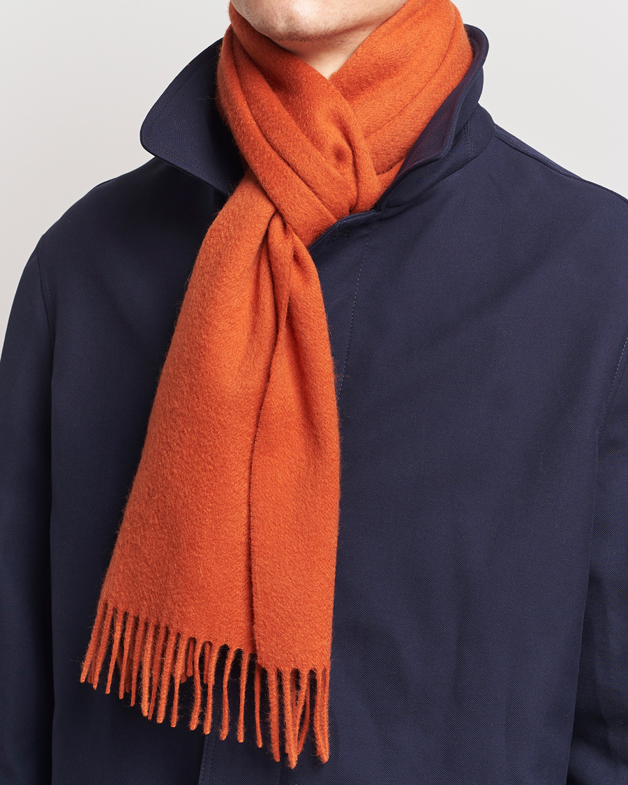 Herre | Amanda Christensen Merino Wool Scarf Orange | Amanda Christensen | Merino Wool Scarf Orange