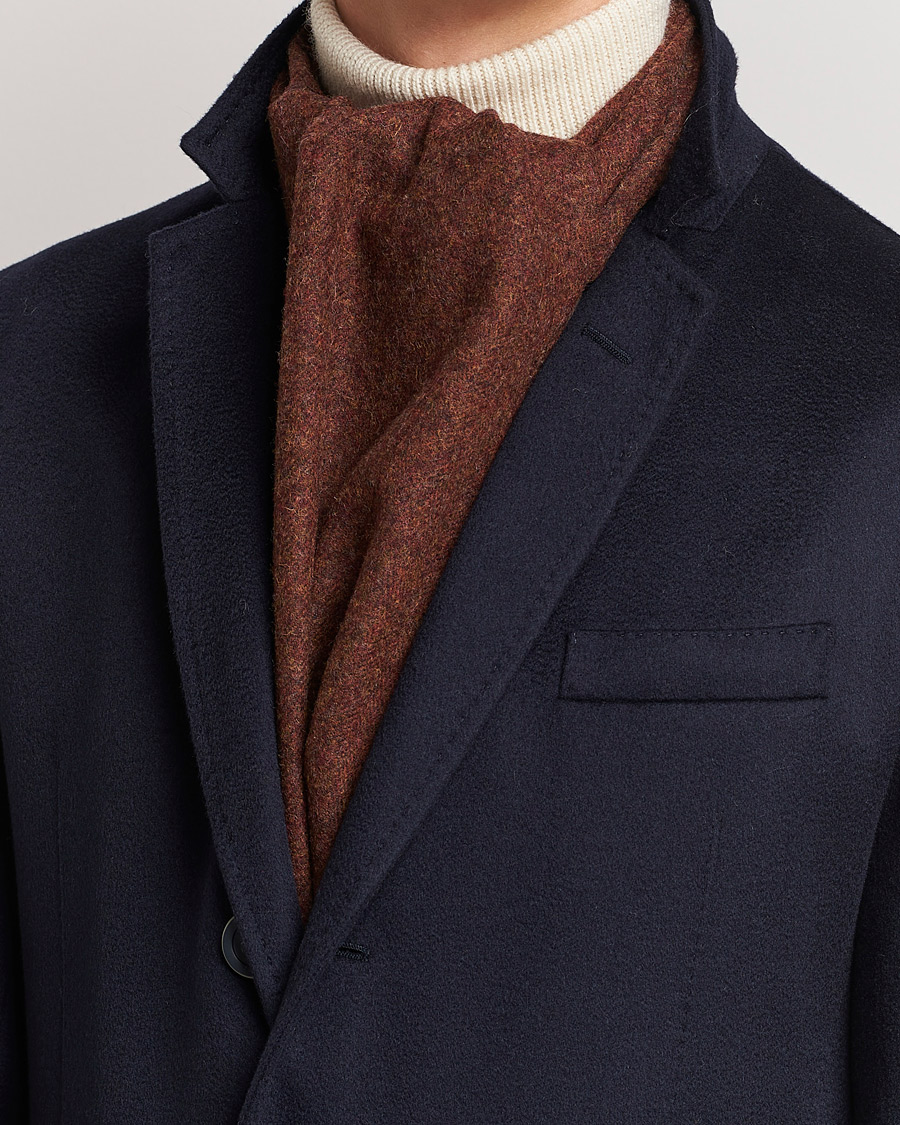 Herre | Amanda Christensen Merino Wool Scarf Rost Melange | Amanda Christensen | Merino Wool Scarf Rost Melange