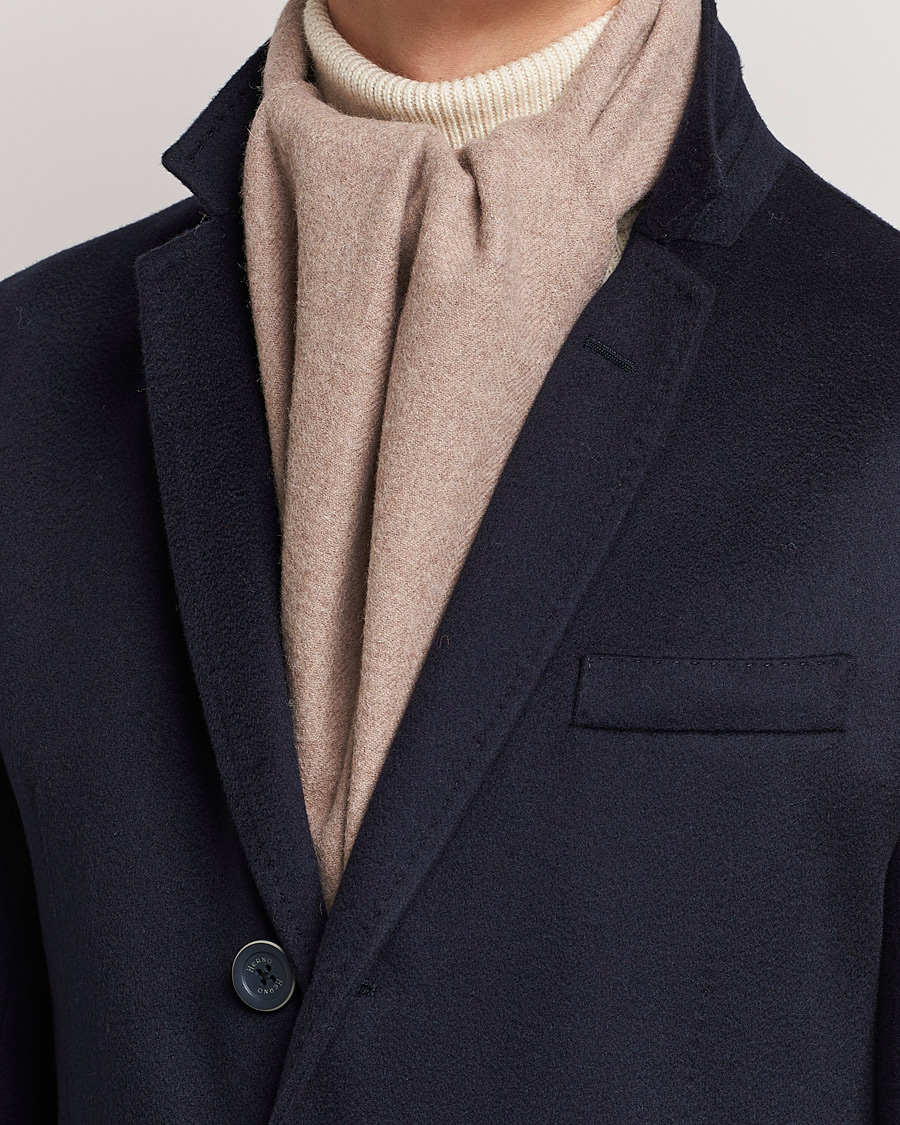 Herre | Amanda Christensen Merino Wool Scarf Beige Melange | Amanda Christensen | Merino Wool Scarf Beige Melange