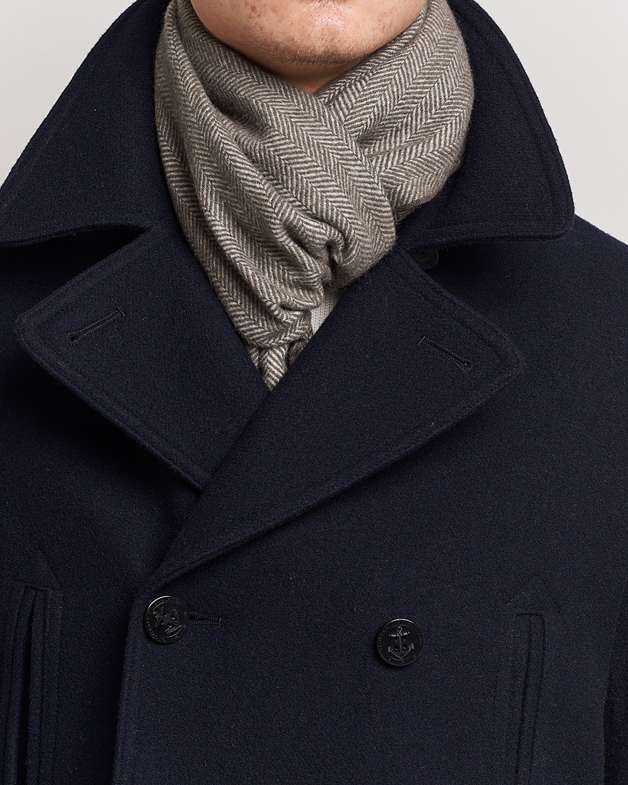 Herre | | Amanda Christensen | Merino Wool Herringbone Olive