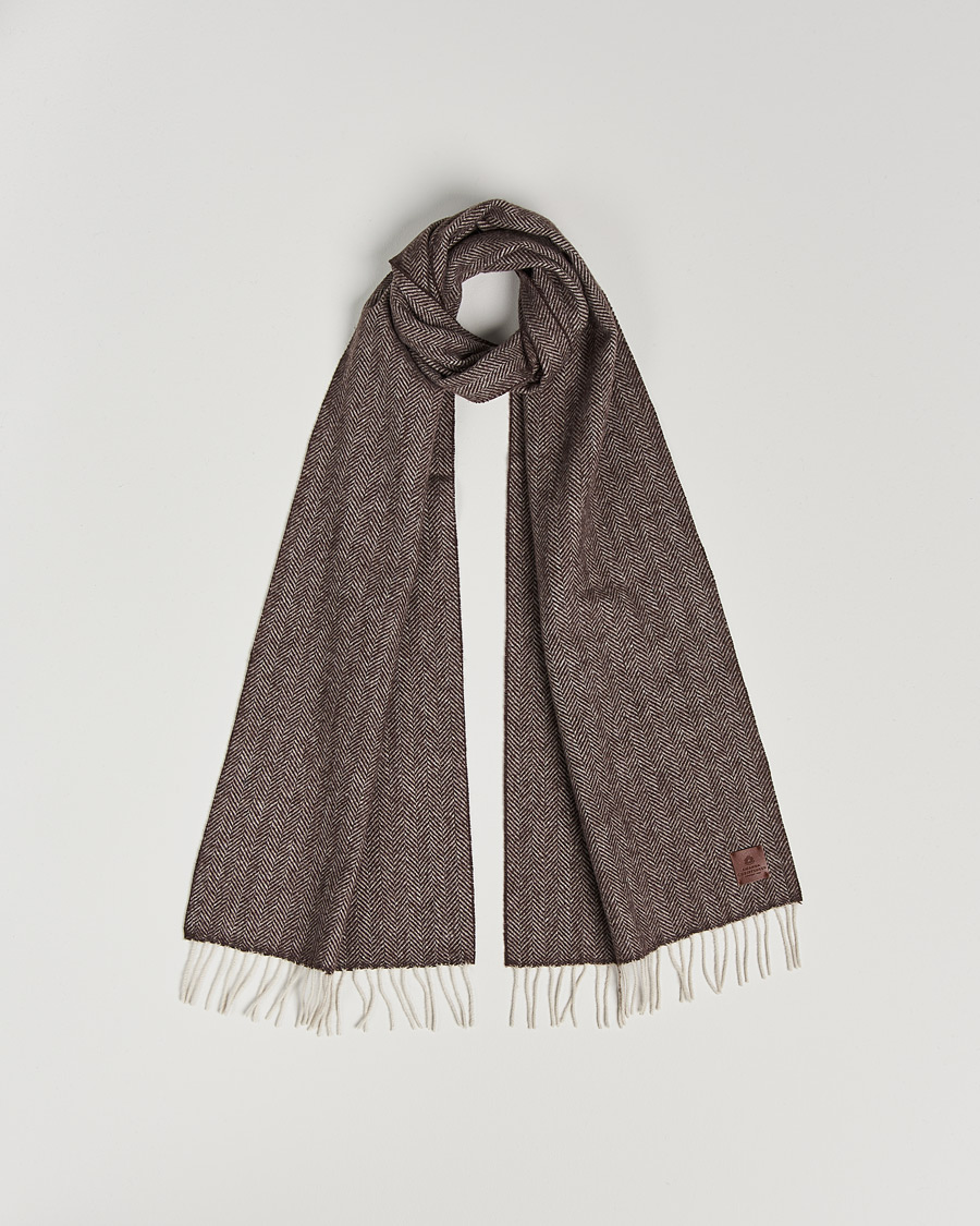 Herre | Amanda Christensen Merino Wool Herringbone Brown | Amanda Christensen | Merino Wool Herringbone Brown