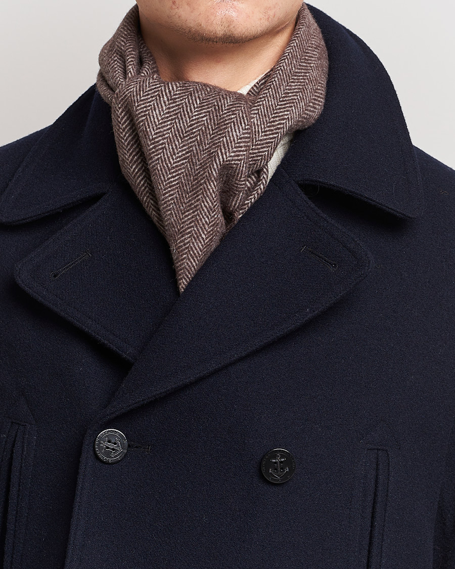Herre | Amanda Christensen Merino Wool Herringbone Brown | Amanda Christensen | Merino Wool Herringbone Brown