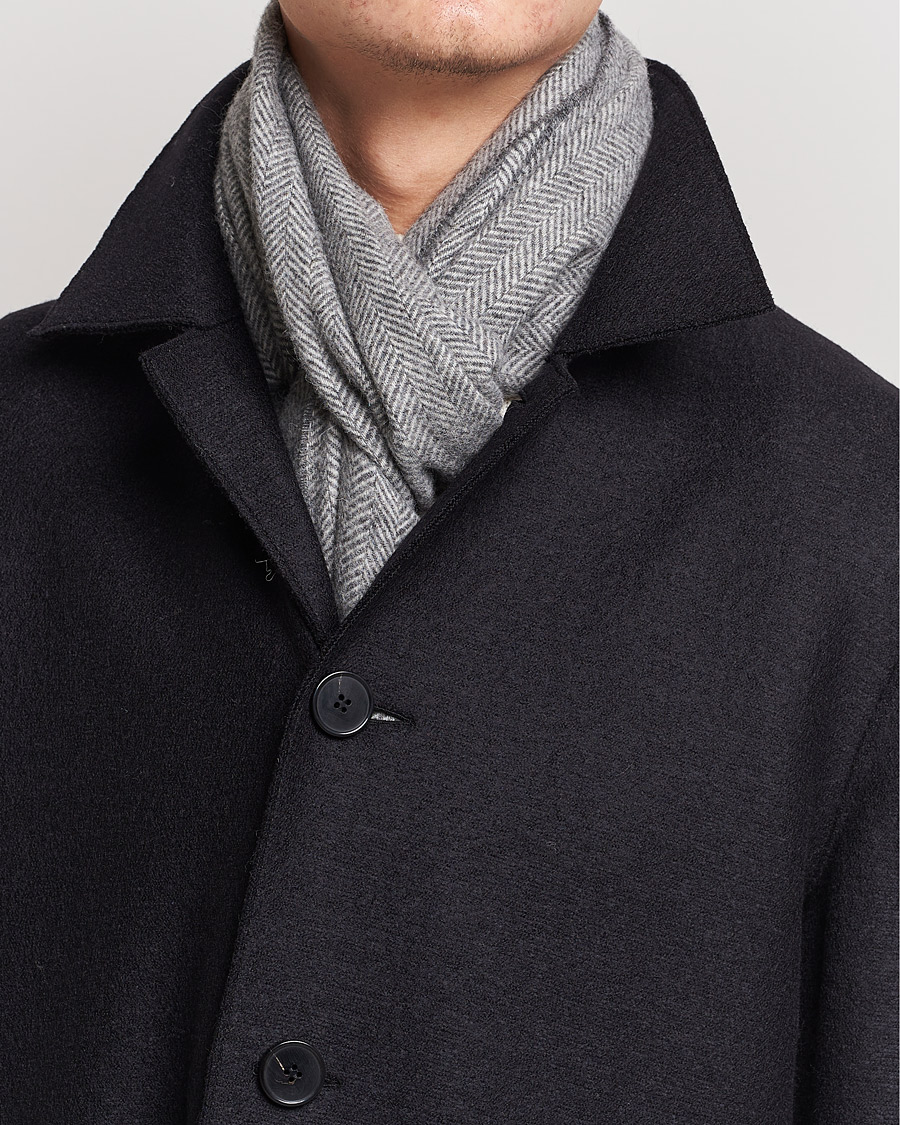 Herre | Amanda Christensen Merino Wool Herringbone Light Grey Melange | Amanda Christensen | Merino Wool Herringbone Light Grey Melange