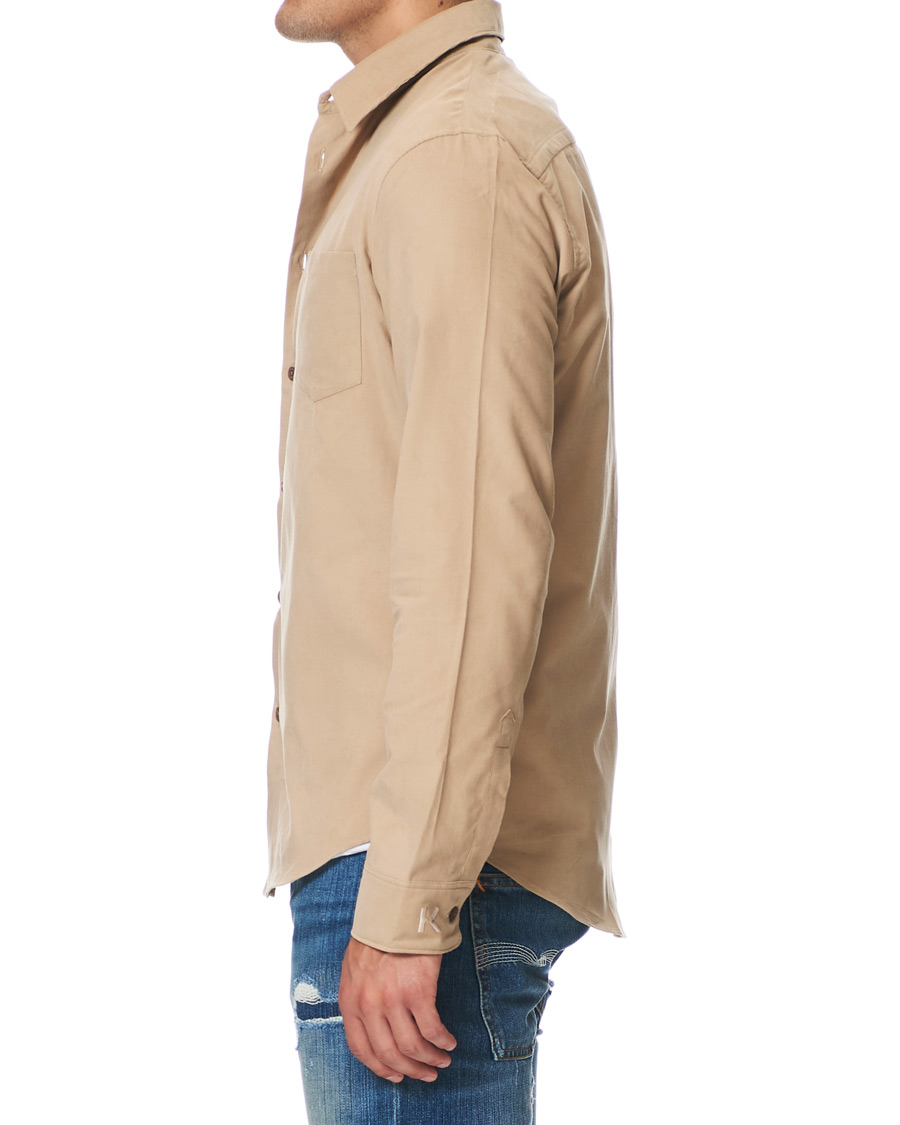 Herre | Skjorter | KENZO | Slim Fit Corduroy Shirt Beige