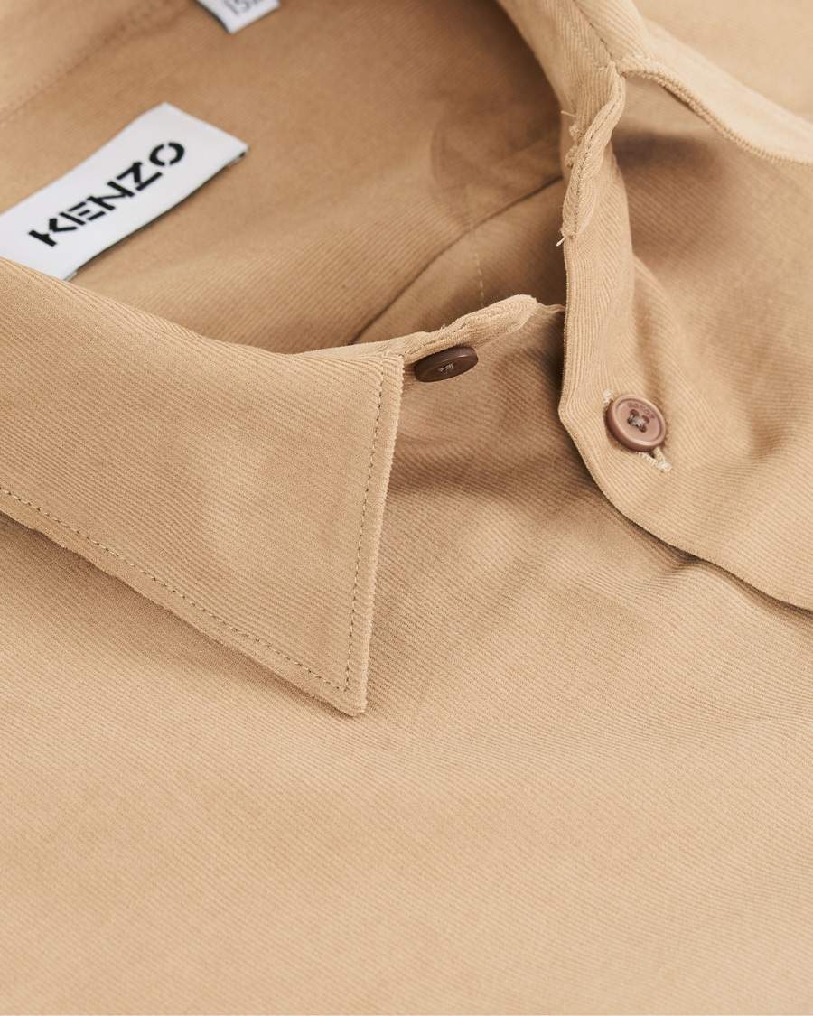 Herre | Skjorter | KENZO | Slim Fit Corduroy Shirt Beige