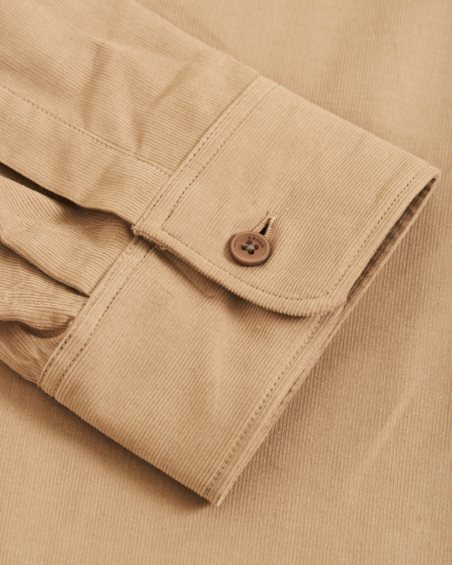 Herre | Skjorter | KENZO | Slim Fit Corduroy Shirt Beige