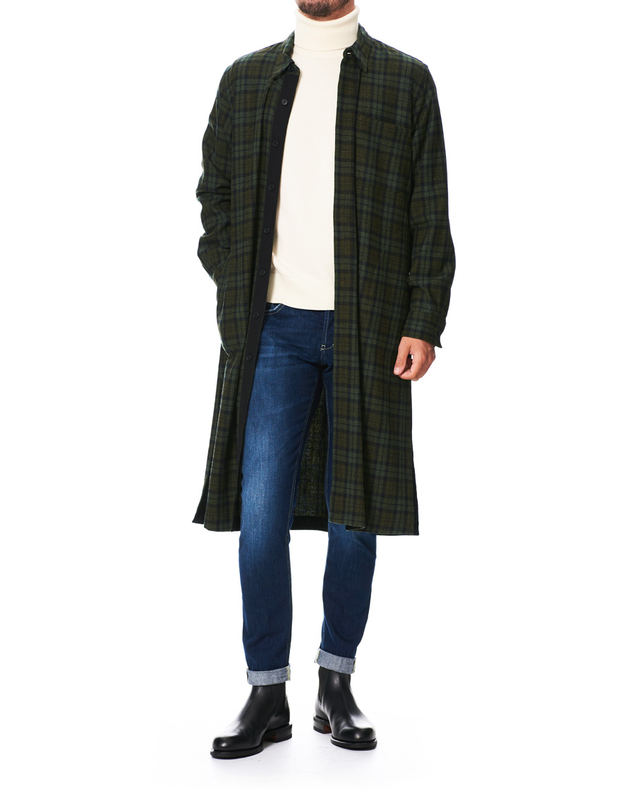 Herre | Jakker | KENZO | Wool Chech Flannel Coat Green