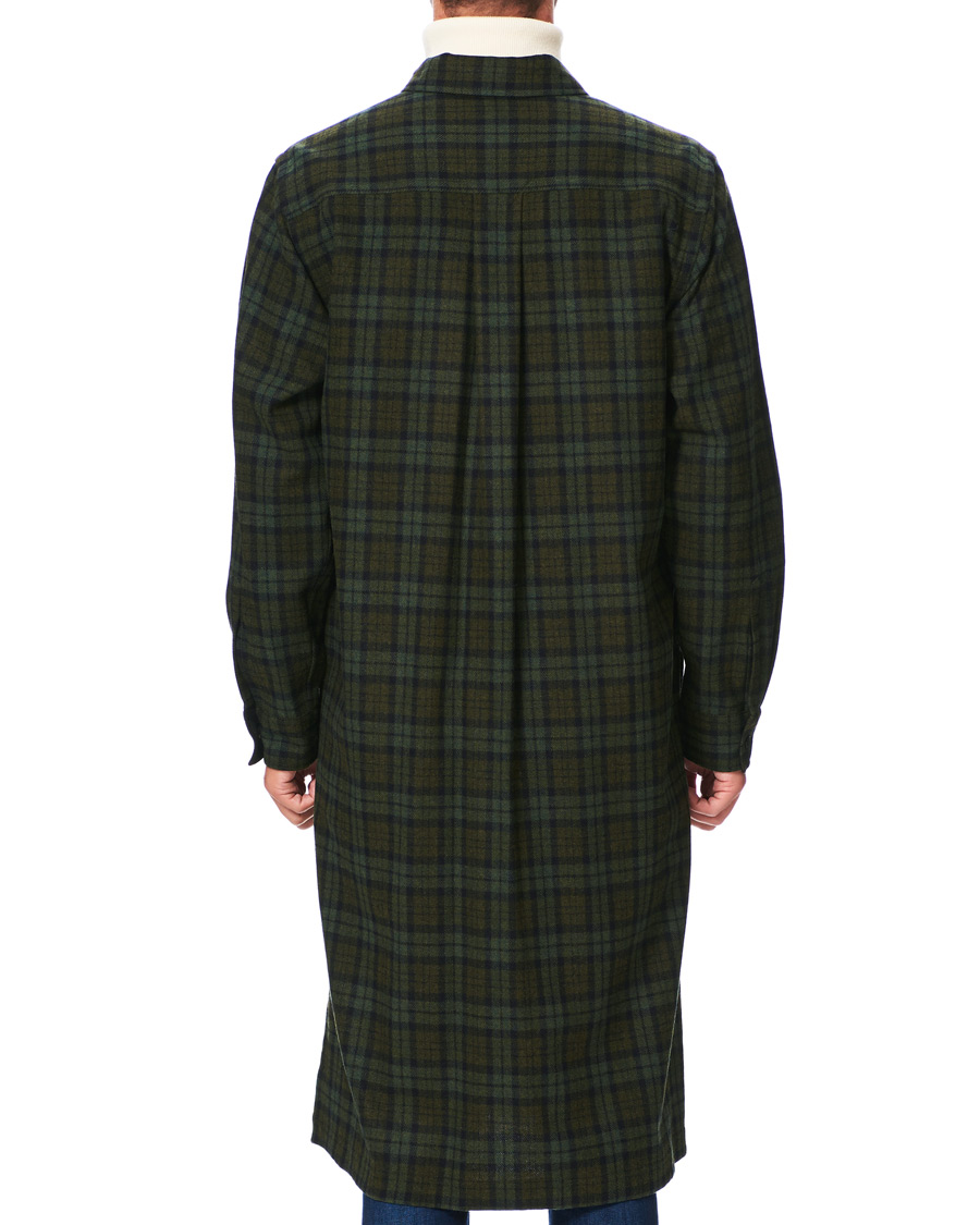 Herre | Jakker | KENZO | Wool Chech Flannel Coat Green