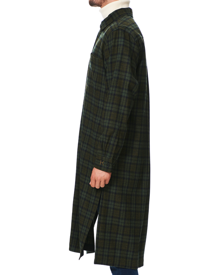 Herre | Jakker | KENZO | Wool Chech Flannel Coat Green