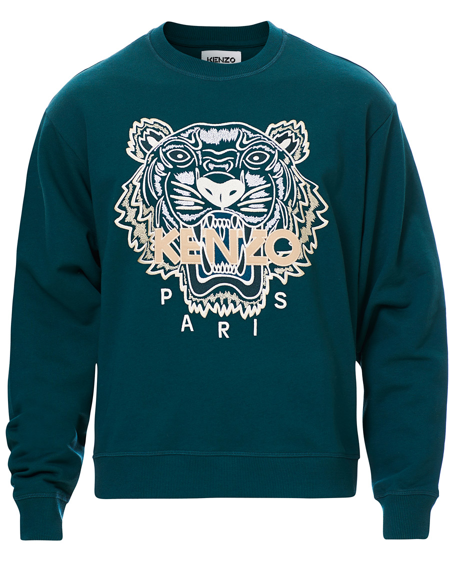 Herre | Trøjer | KENZO | Icon Tiger Crew Neck Sweatshirt Green