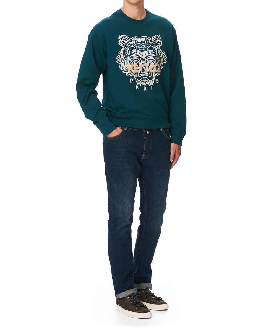 Herre | Trøjer | KENZO | Icon Tiger Crew Neck Sweatshirt Green