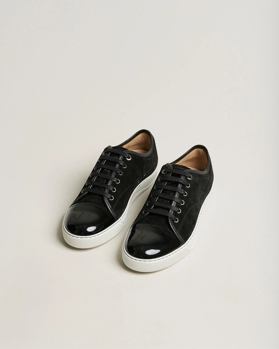 Herre | Sko | Lanvin | Patent Cap Toe Sneaker Black