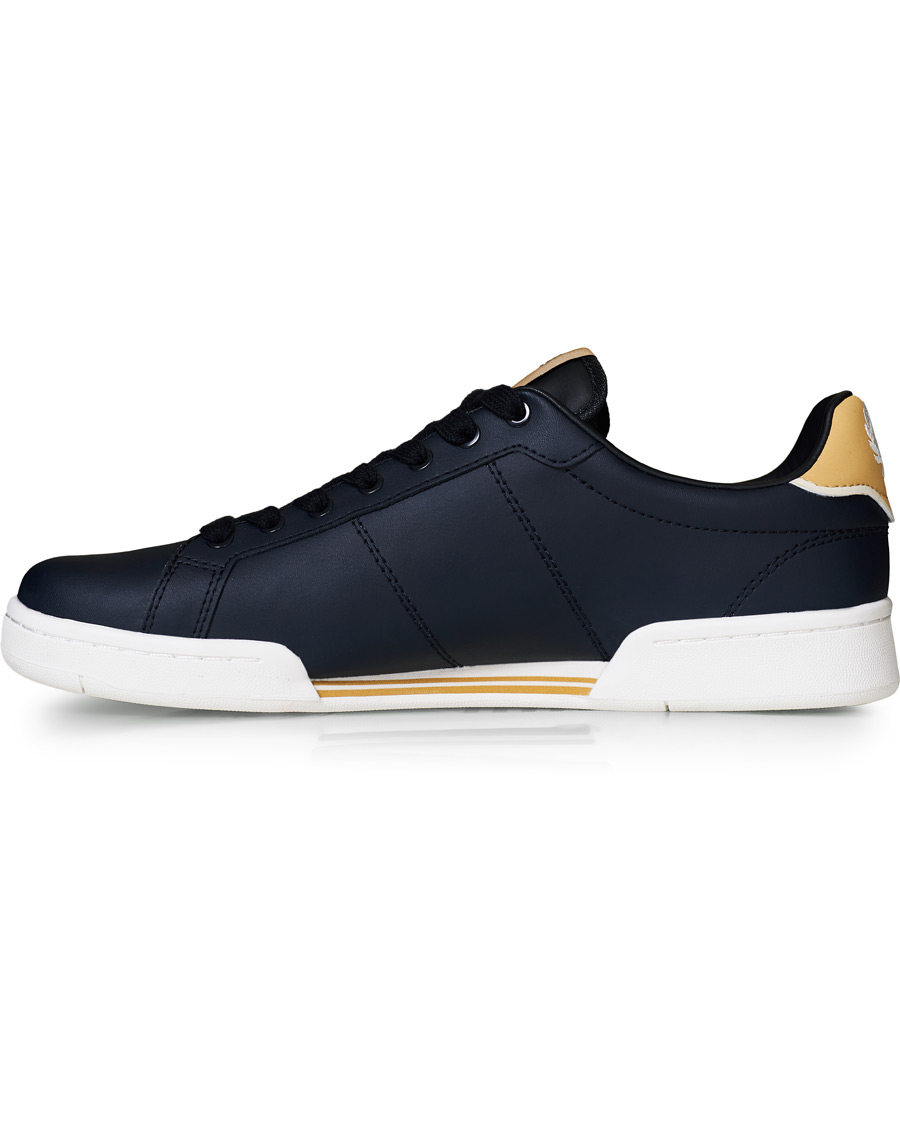 Herre | Fred Perry B722 Leather Sneaker Navy/Gold | Fred Perry | B722 Leather Sneaker Navy/Gold
