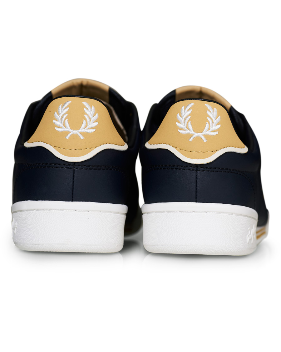 Herre | Fred Perry B722 Leather Sneaker Navy/Gold | Fred Perry | B722 Leather Sneaker Navy/Gold