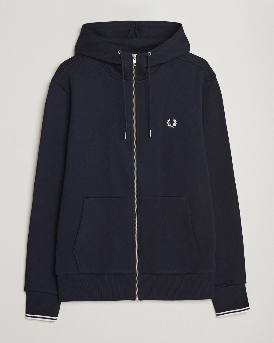 Herre | Trøjer | Fred Perry | Full Zip Hooded Sweatshirt Navy