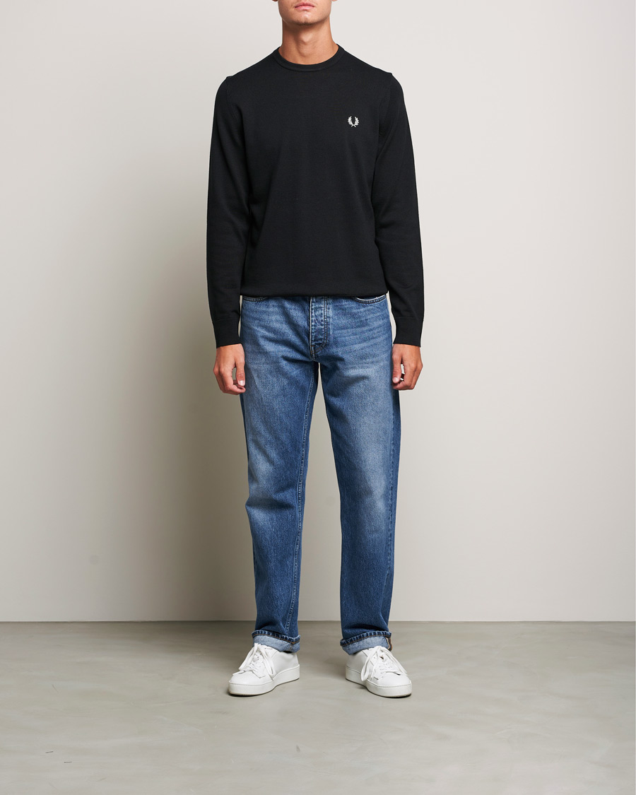 Herre | Fred Perry | Fred Perry | Classic Crew Neck Jumper Black