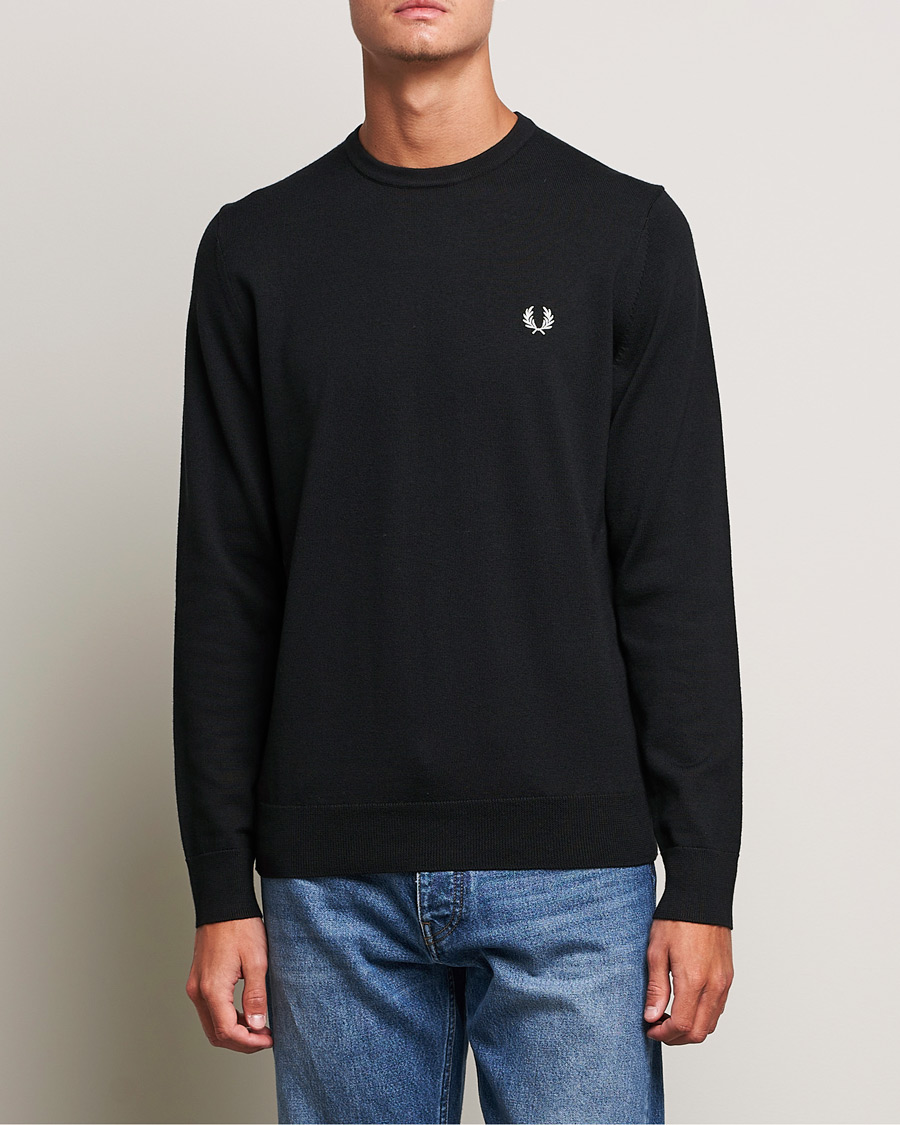 Herre |  | Fred Perry | Classic Crew Neck Jumper Black