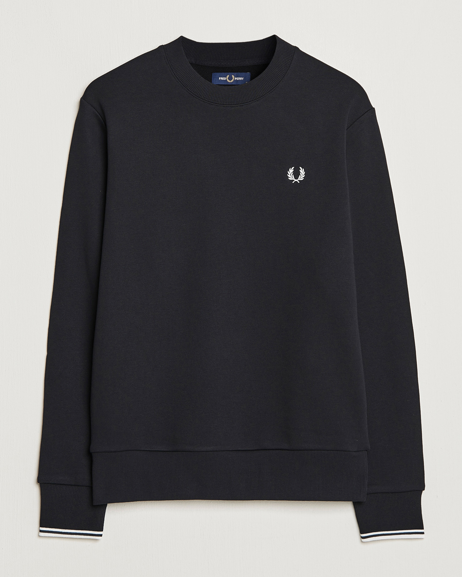 Herr |  | Fred Perry | Crew Neck Sweatshirt Black