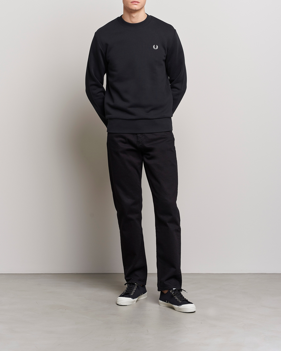 Herre | Trøjer | Fred Perry | Crew Neck Sweatshirt Black