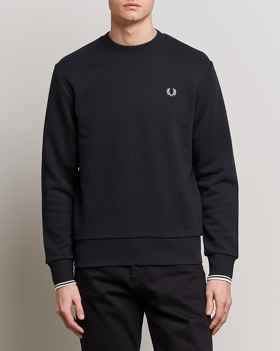 Herre | Sweatshirts | Fred Perry | Crew Neck Sweatshirt Black