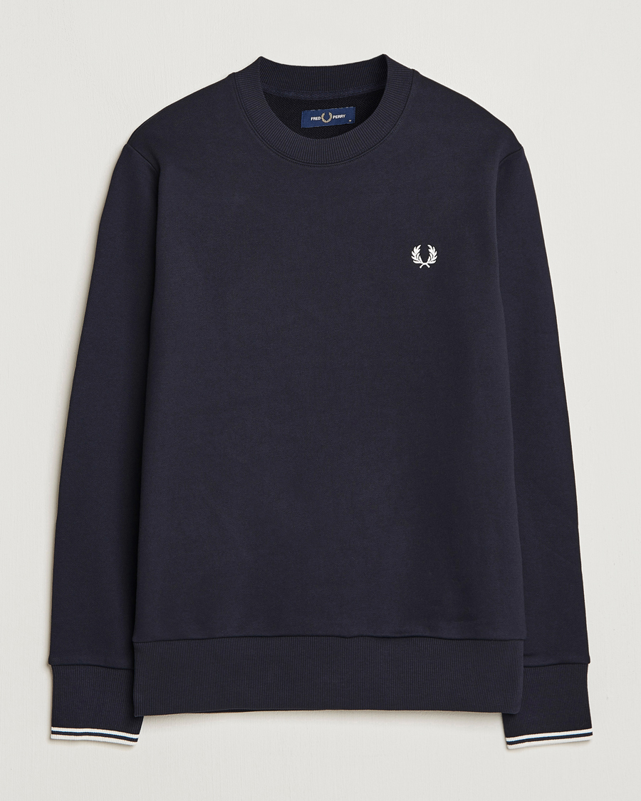 Herre | Trøjer | Fred Perry | Crew Neck Sweatshirt Navy