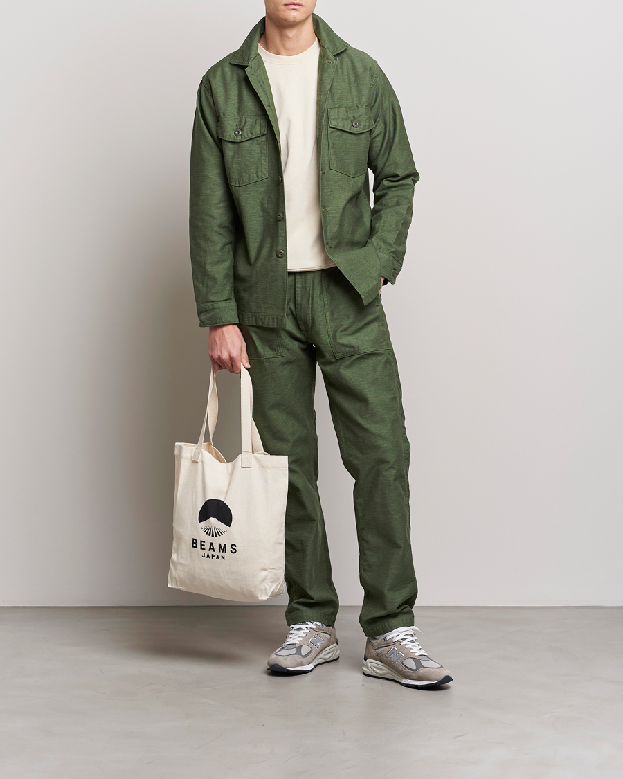 Herre | Bukser | orSlow | Slim Fit Original Sateen Fatigue Pants Green