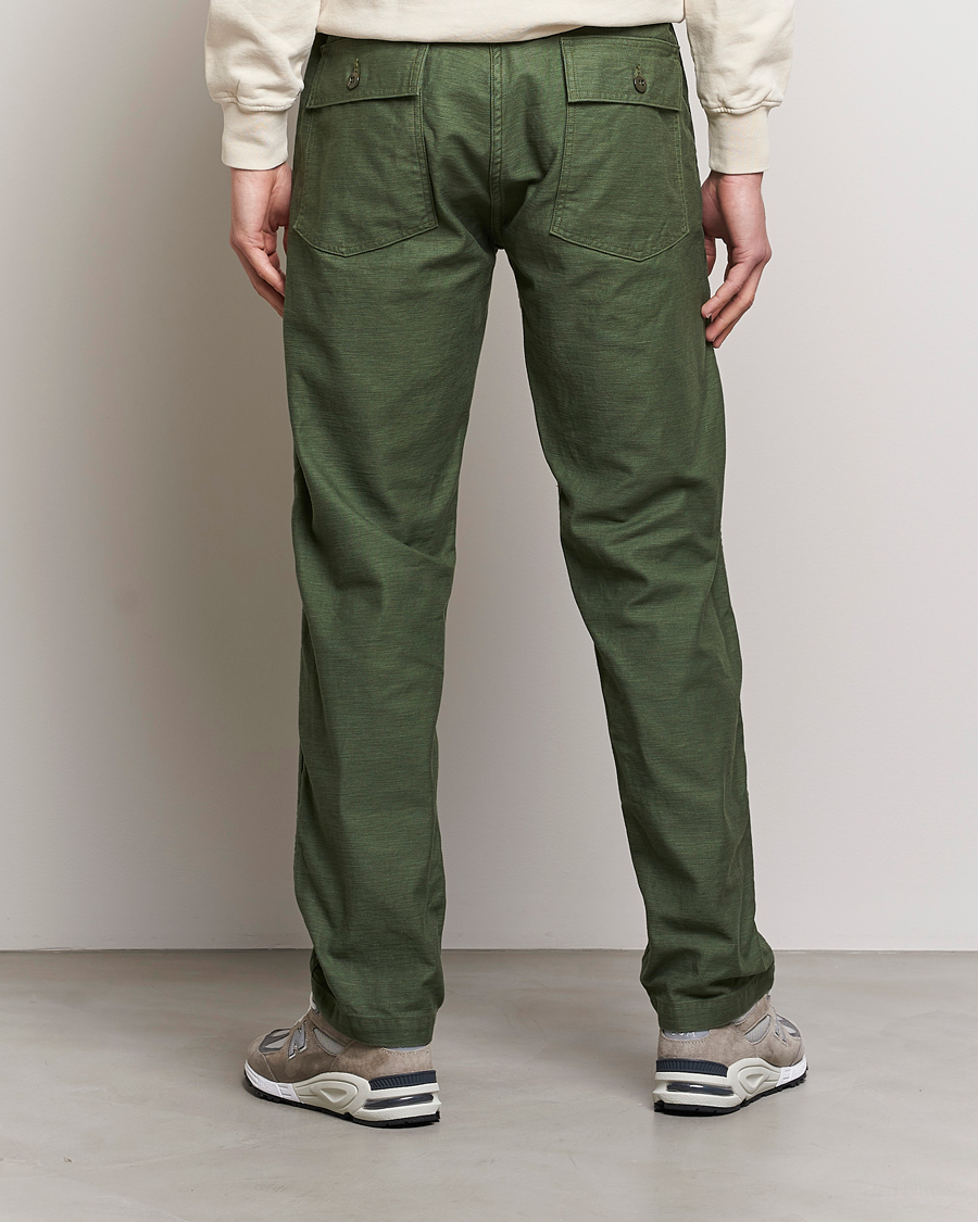 Herre | Bukser | orSlow | Slim Fit Original Sateen Fatigue Pants Green