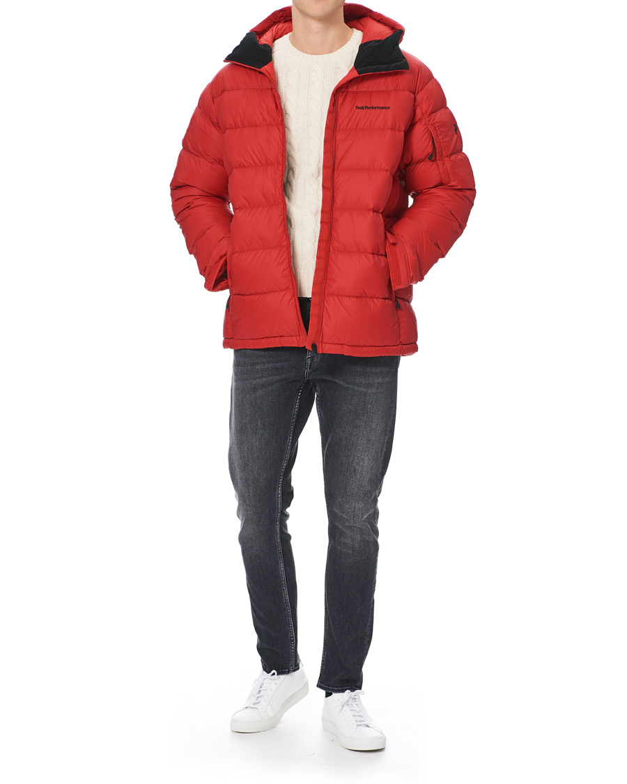 Herre | Jakker | Peak Performance | Frost Down Hooded Jacket Red