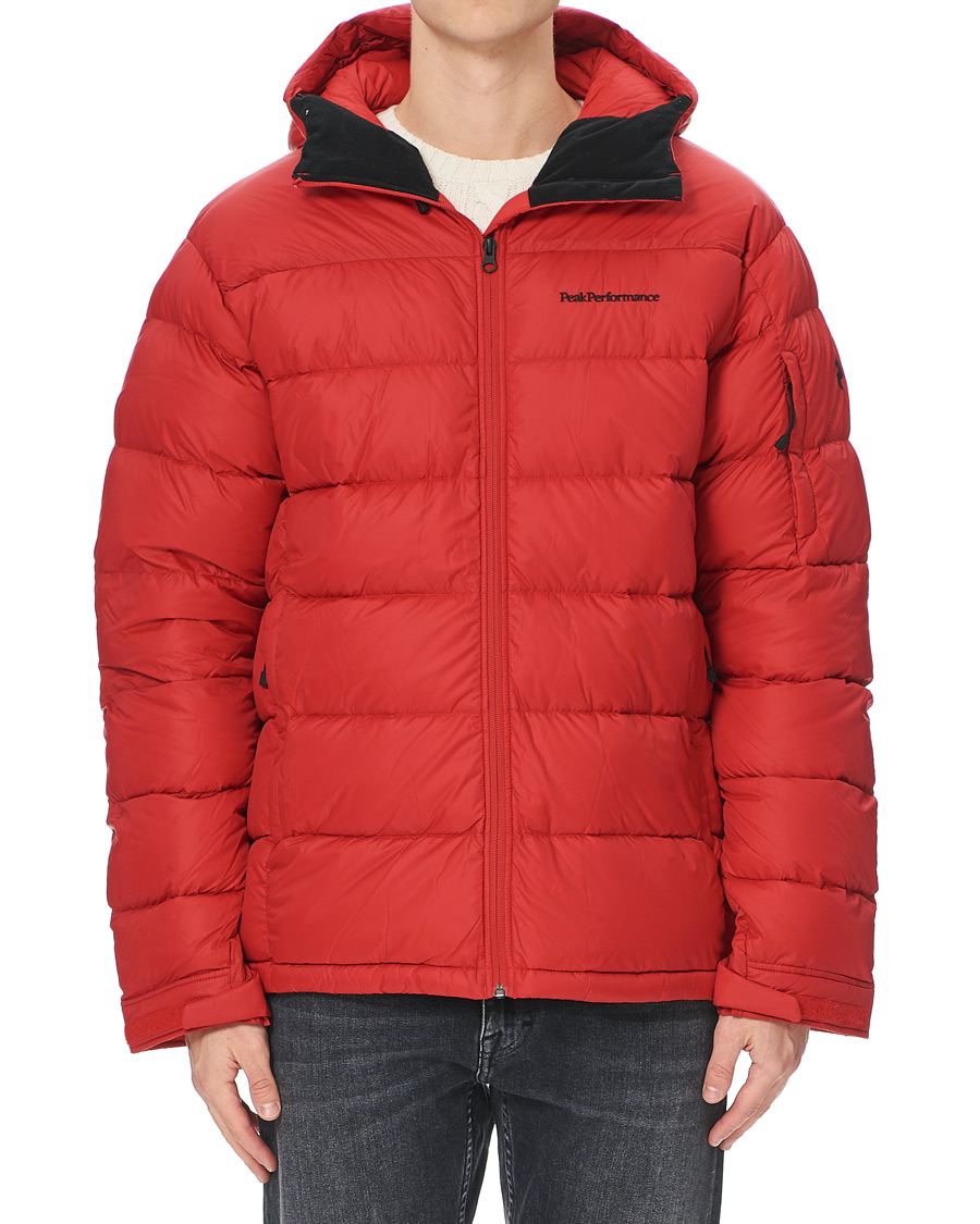 Herre | Jakker | Peak Performance | Frost Down Hooded Jacket Red