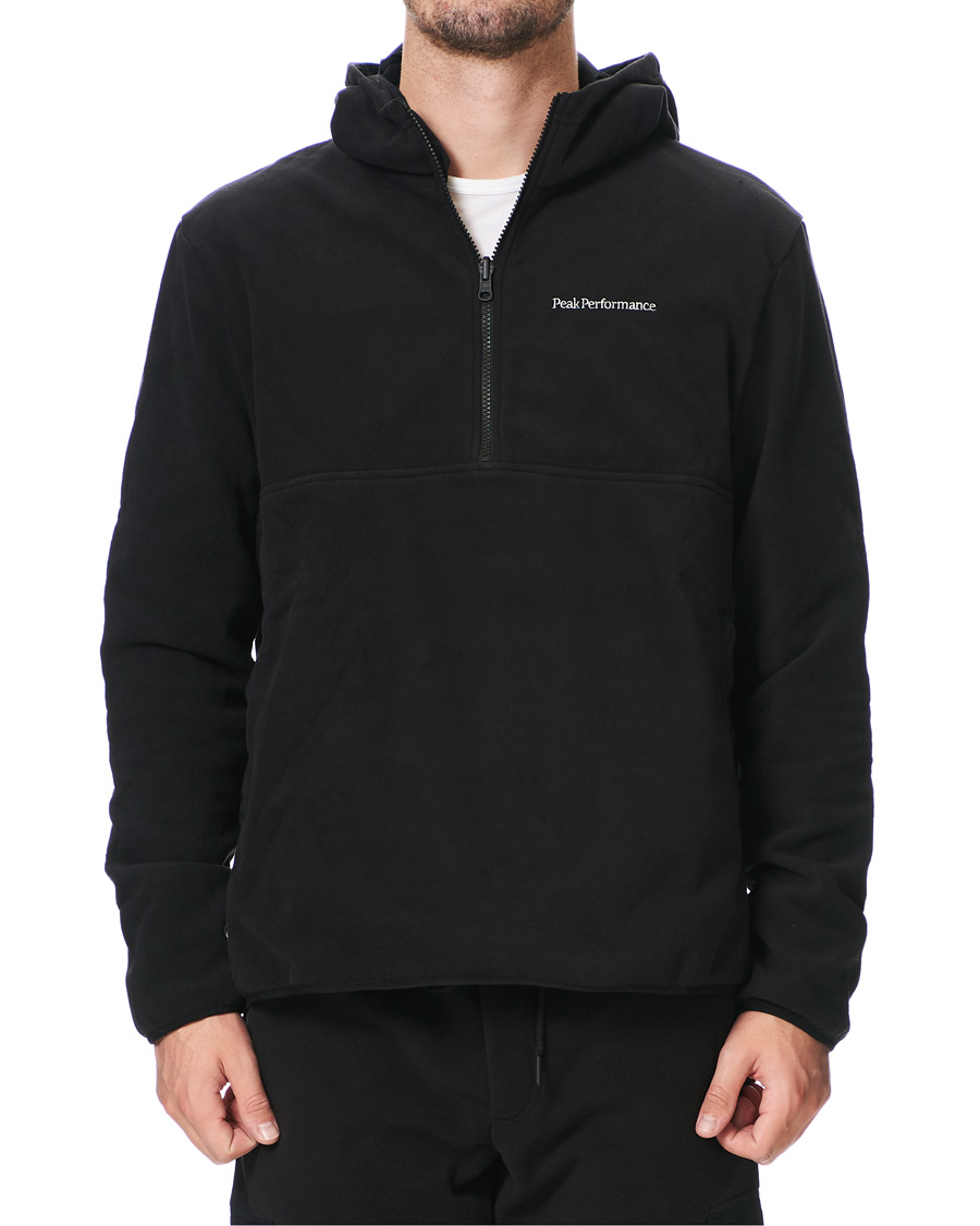 Herre | Trøjer | Peak Performance | Tech Soft Fleece Reversible Half Zip Hoodie Black