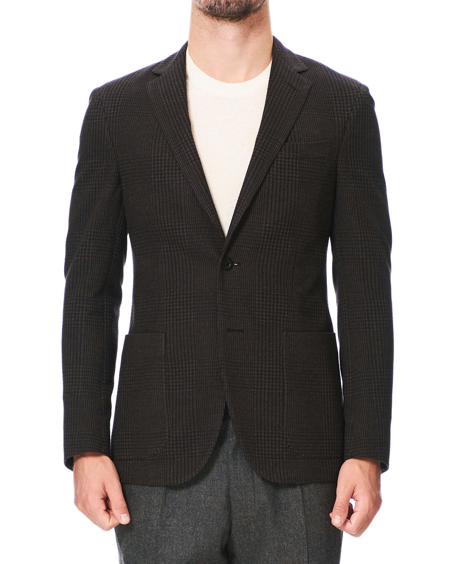 Herre | Blazere & jakker | The Gigi | Degas Wool Blend Check Blazer Dark Brown