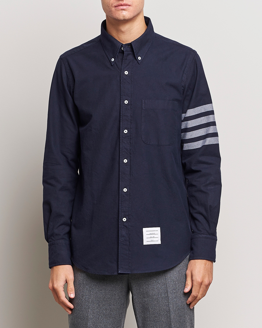 Herre | Contemporary Creators | Thom Browne | 4 Bar Flannel Shirt Navy