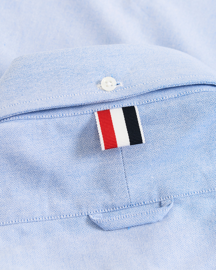 Herre | Skjorter | Thom Browne | 4 Bar Silk Tie Oxford Shirt Light Blue