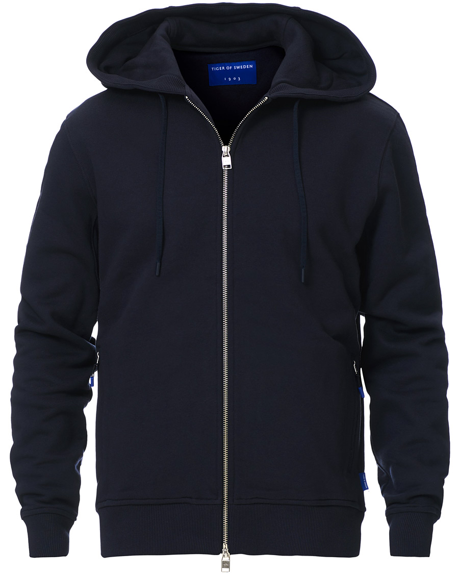 Herre | Trøjer | Tiger of Sweden | Movement Namir Full Zip Hoodie Blue