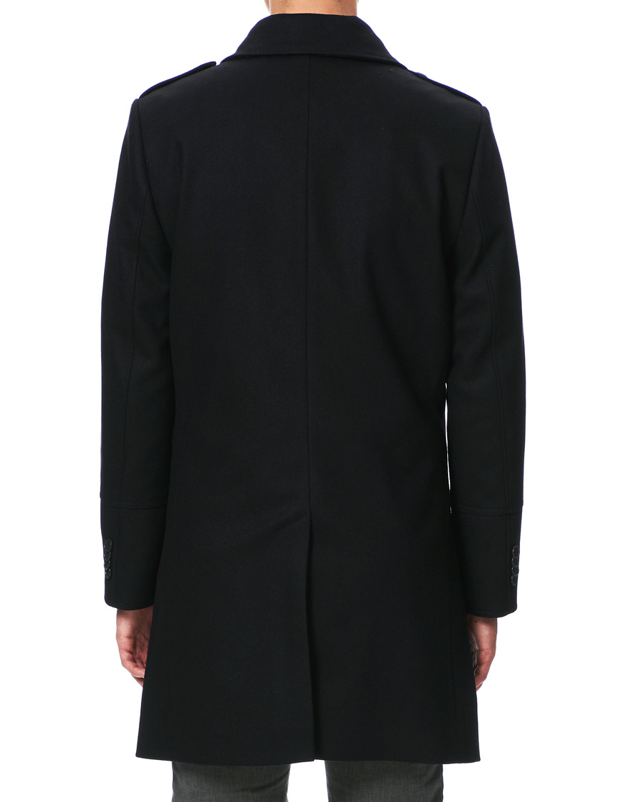 Herre | Jakker | Tiger of Sweden | Cunning Wool/Cashmere Stand Collar Coat Black
