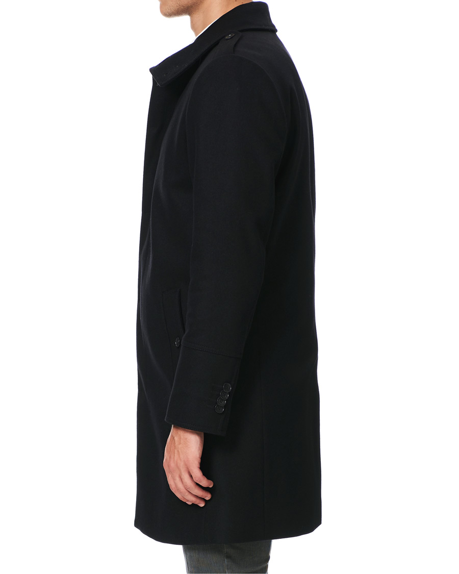 Herre | Jakker | Tiger of Sweden | Cunning Wool/Cashmere Stand Collar Coat Black