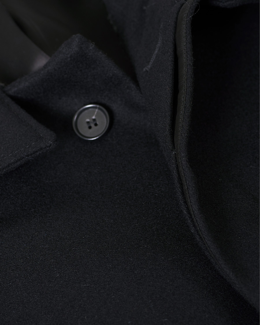 Herre | Jakker | Tiger of Sweden | Cunning Wool/Cashmere Stand Collar Coat Black