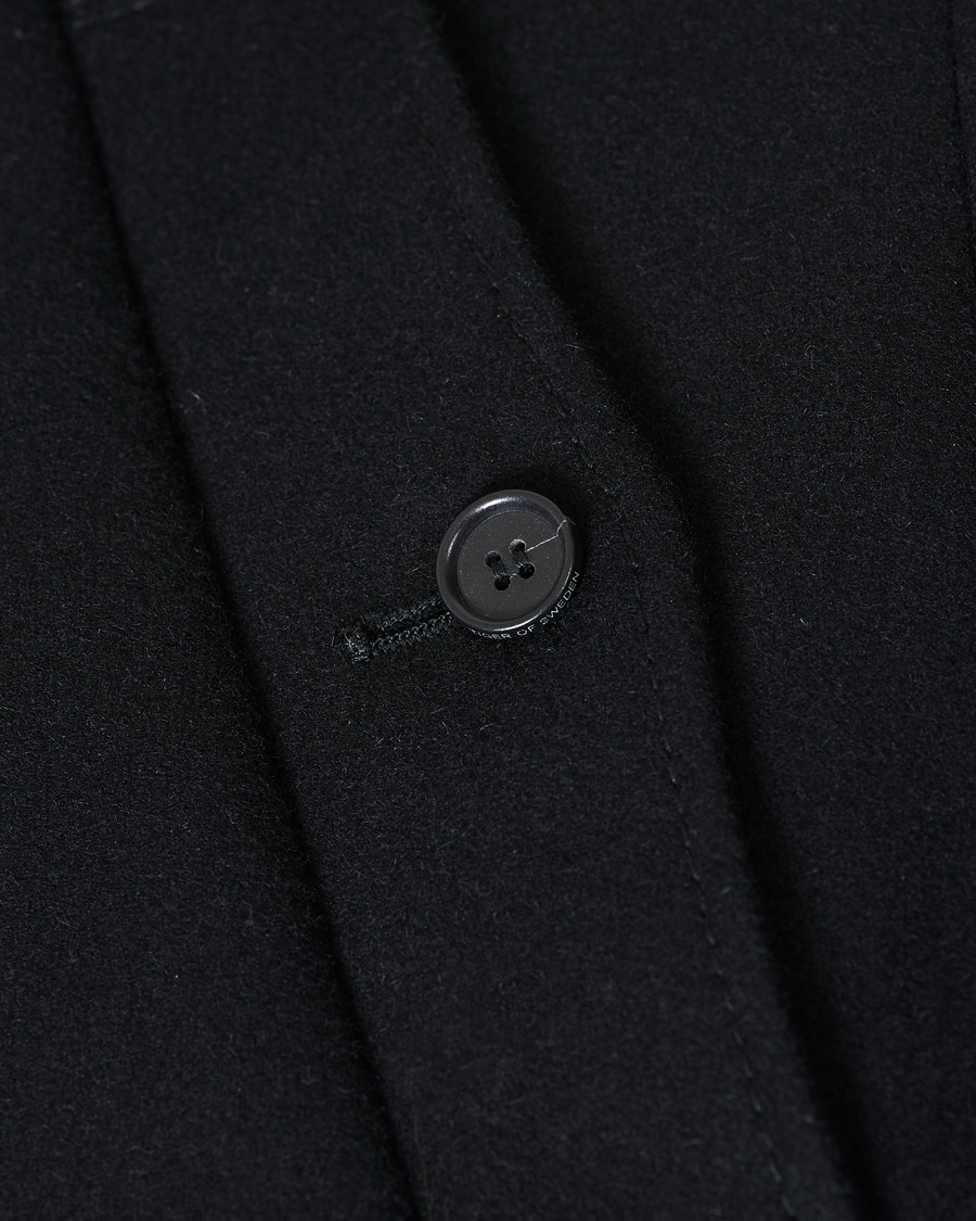 Herre | Jakker | Tiger of Sweden | Cunning Wool/Cashmere Stand Collar Coat Black