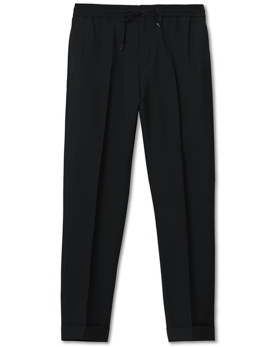 Herre | Bukser | Tiger of Sweden | Travin Drawstring Wool/Mohair Trousers Black