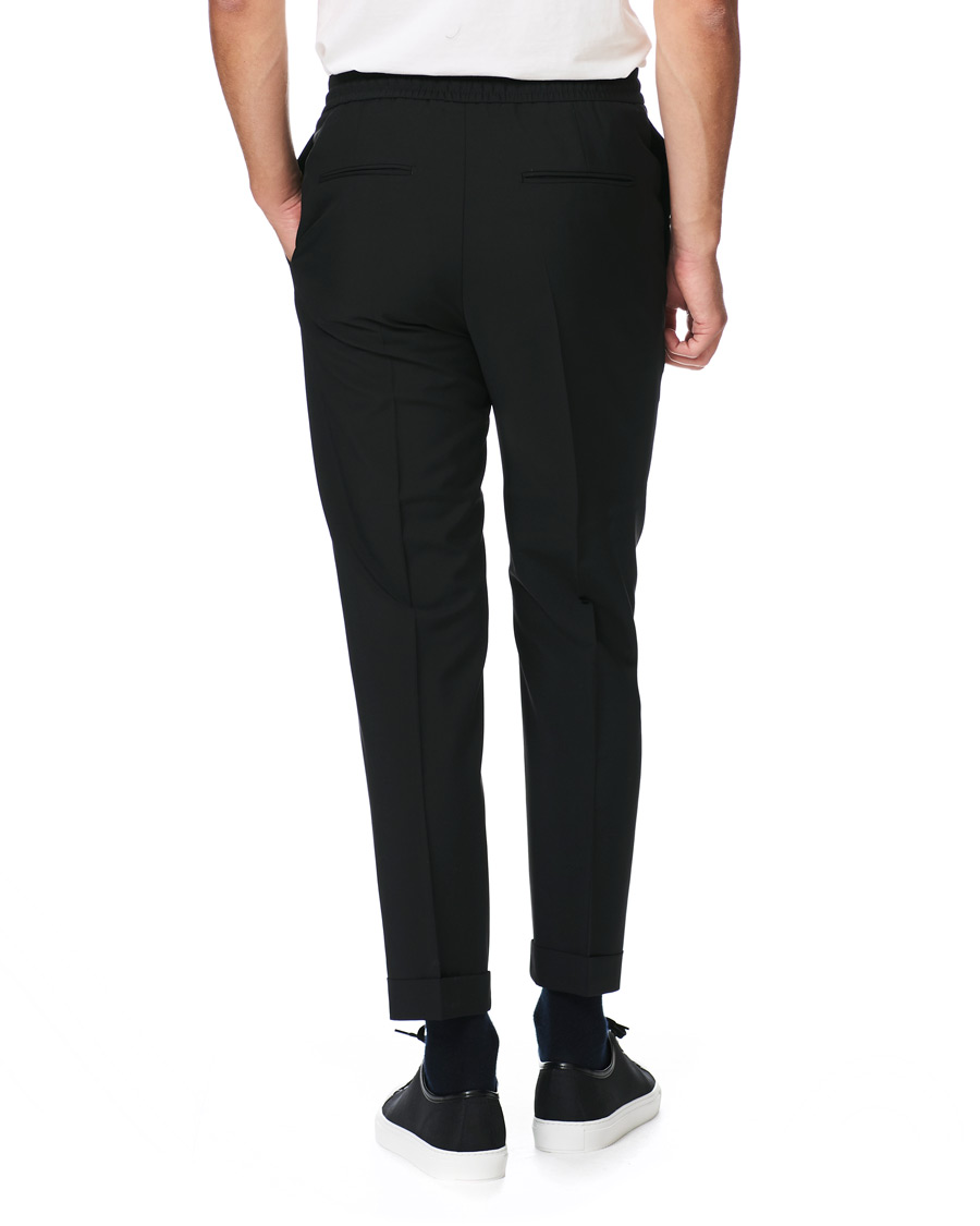 Herre | Bukser | Tiger of Sweden | Travin Drawstring Wool/Mohair Trousers Black