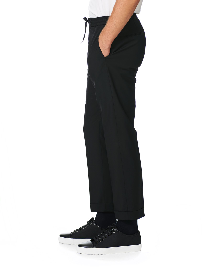Herre | Bukser | Tiger of Sweden | Travin Drawstring Wool/Mohair Trousers Black