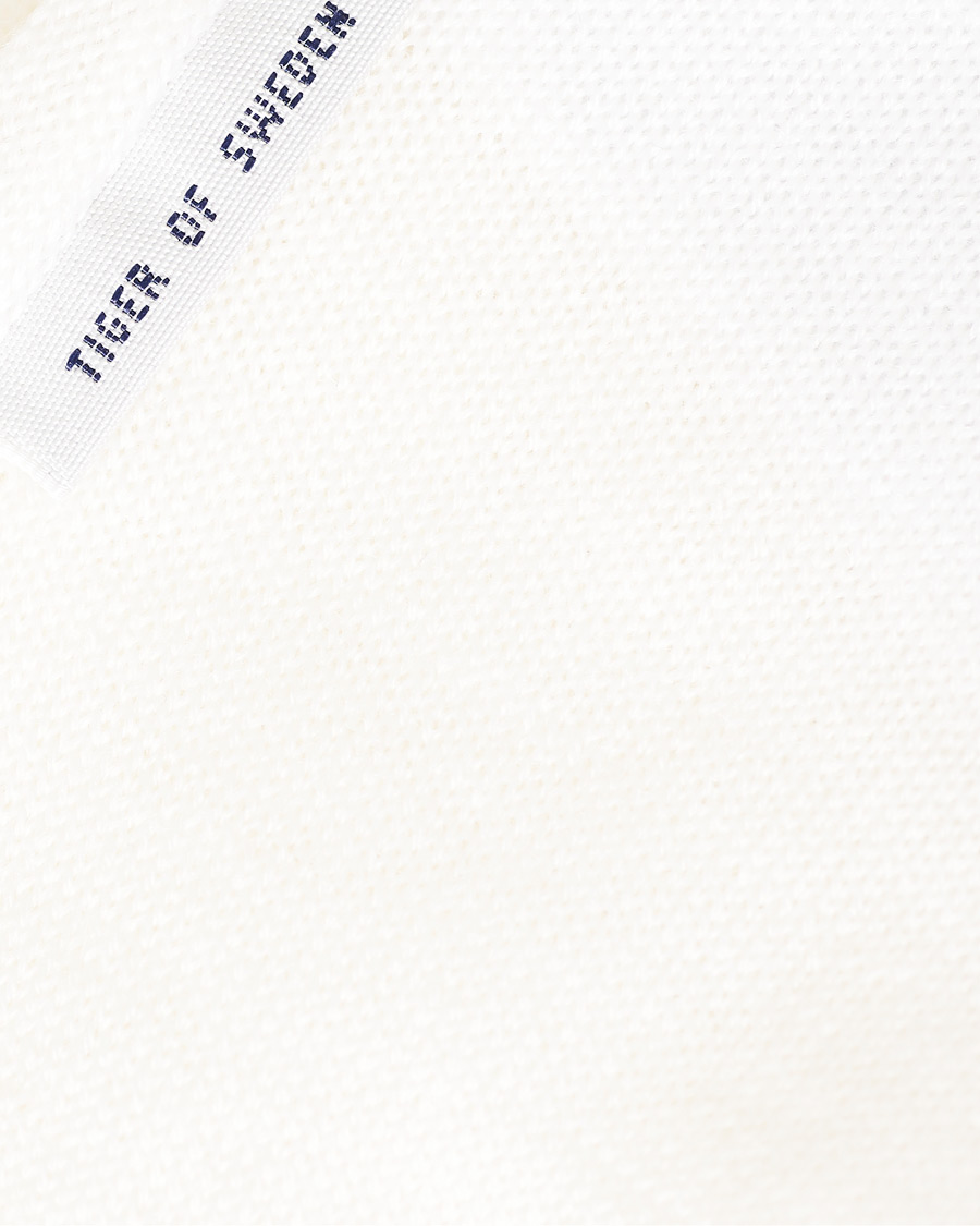 Herre | Trøjer | Tiger of Sweden | Newton Extra Fine Merino Knitted Polo Cream
