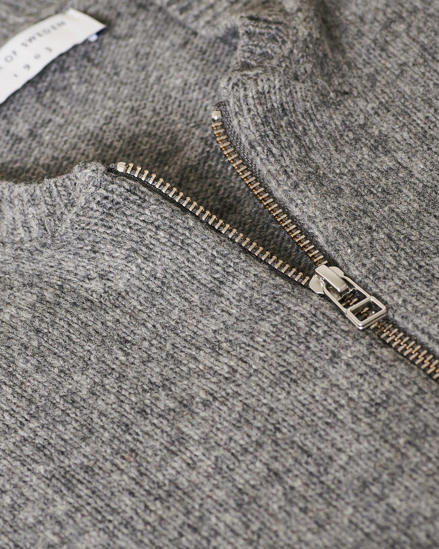 Herre | Trøjer | Tiger of Sweden | Morchella Wool Full Zip Grey