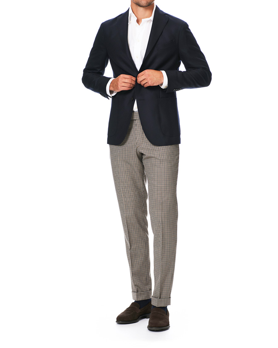 Herre | Bukser | Tiger of Sweden | Tillman Checked Trousers Beige