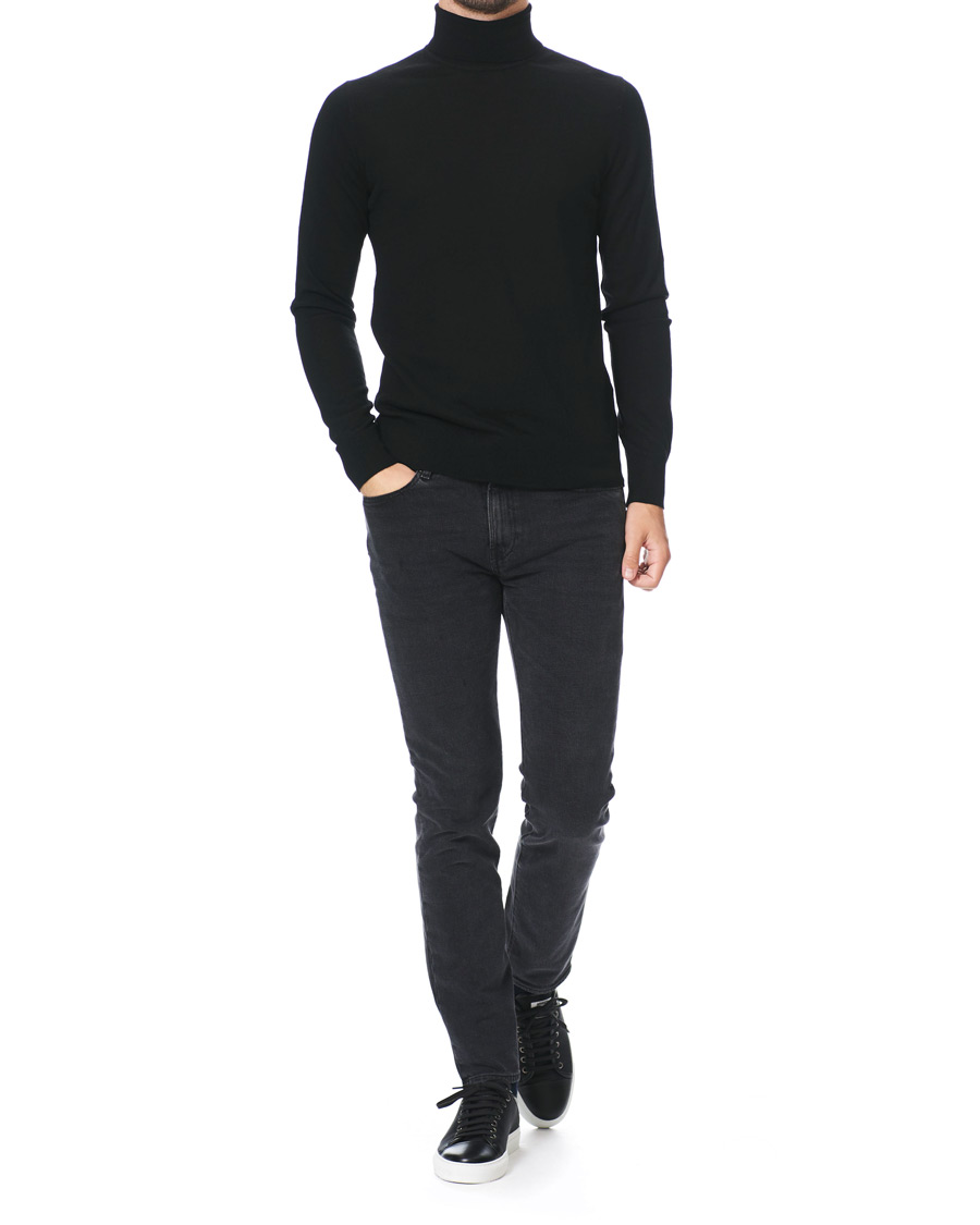 Herre | Trøjer | Tiger of Sweden | Neville Extra Fine Merino Polo Black