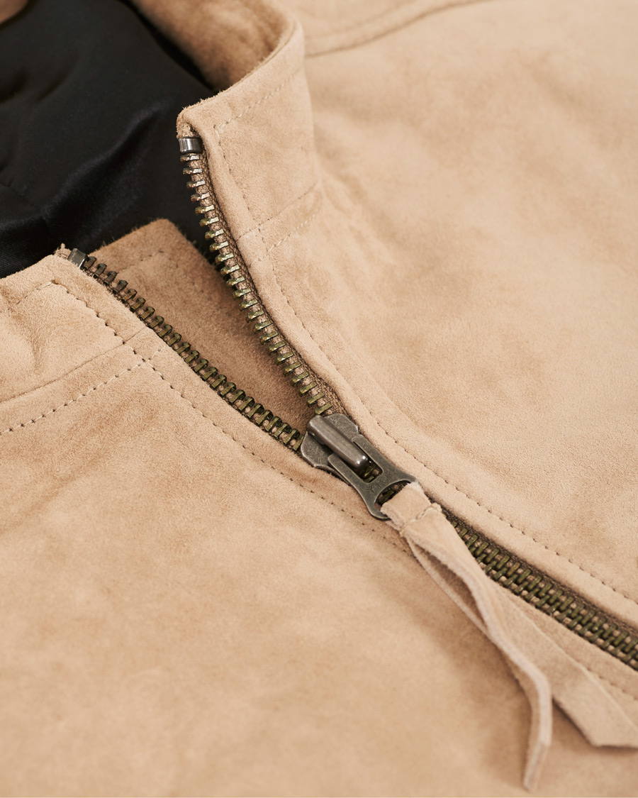 Herre | Jakker | Tiger of Sweden Jeans | Damir Suede Biker Jacket Beige